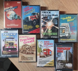 8 x TRUCKING TRUCKER COUNTRY & WESTERN Cassette Tape Albums - Picture 1 of 18