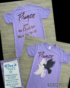 Vintage 80s Prince And The Revolution World Tour Concert T-shirt M Purple Rain - Picture 1 of 12