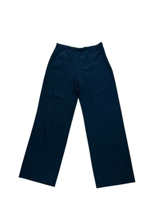 Pantalones Max Mara Mujer 12 Negro Lana Virgen Pantalones Pantalón Recto Carrera Italia Foto 1 de 4