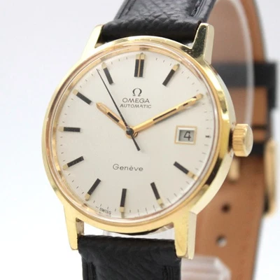 New Belt [NEAR MINT] OMEGA Geneve Cal.1481 Ref.166.0098 AT Men's From JAPAN Y990 - image 1 of 4