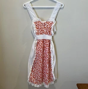 VTG Vassarette Babydoll Nightie Red Floral Sz XS Lace Sexy Feminine Sheer Sweet - Picture 1 of 11