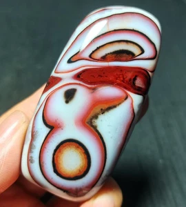 TOP 102.6G Natural Polished Silk Banded Lace Agate Crystal Madagascar  R1934 - Picture 1 of 12