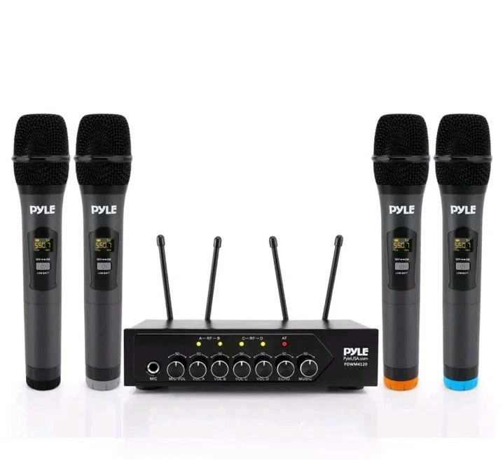Pyle Wireless Bluetooth Portable Battery Operated 4-Mic Set (No Power Supply) - Image 1 of 4