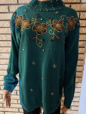 Suéter Vintage Beadwork Damas Mediano Foto 1 de 4