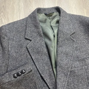 Vintage Pendleton Tweed Sport Coat 44 Blazer Virgin Wool Gray Jacket USA Made - Picture 1 of 11