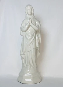 Vintage Belleek Gottesmutter Jungfrau Maria 12,5 Zoll Porzellan Statue Hergestellt in Irland - Bild 1 von 18