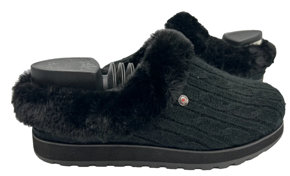 Skechers Bobs Women's Keepsakes Ice Angel Slippers Black WIDE Size:8.5 71J - Image 1 of 4