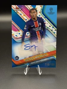 2024-25 Topps Finest UEFA CC SENNY MAYULU Blue Refractor RC Auto /150 #BA-SM - Picture 1 of 3