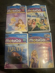 Mobigo Vtech Games Bundle Disney Princess Rapunzel, Brave, Disney Fairies - Picture 1 of 5