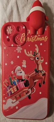 Capa telefone iPhone 14 6.1 polegadas 3D - Papai Noel Natal  - Imagem 1 de 4