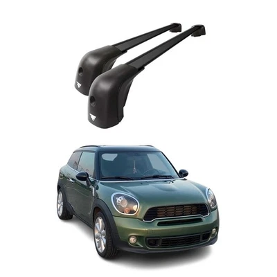 Barras transversales de techo para Mini Paceman 2013-2016 aluminio 220 lb negro Foto 1 de 4