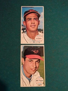 1964 Topps Giants #5 Milt Pappas & #39 Luis Aparicio HOF Orioles Team Vintage  - Bild 1 von 3