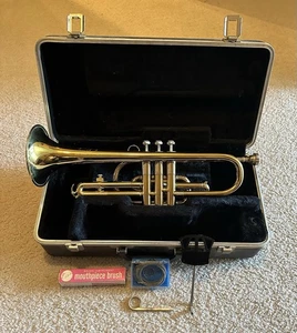 Selmer Signet Cornet SN 74546 con boquilla de Vincent Bach Corp con estuche Access SU - Imagen 1 de 9