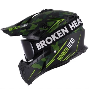 Casco Crosshelm Dañado Squadron Verde + Gafas MX Struggler Negro - Imagen 1 de 17
