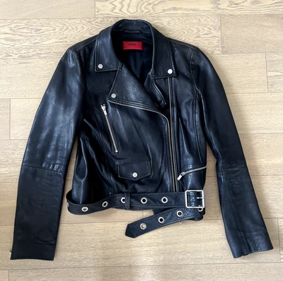Leather jacket with belt and asymmetric zip Hugo Boss - Image 1 of 4