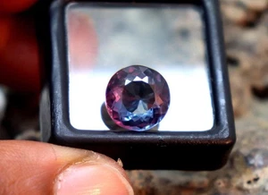 9.28 Ct Natural AA+ CERTIFIED Alexandrite Color Change Round Cut Loose Gemstone - Picture 1 of 6