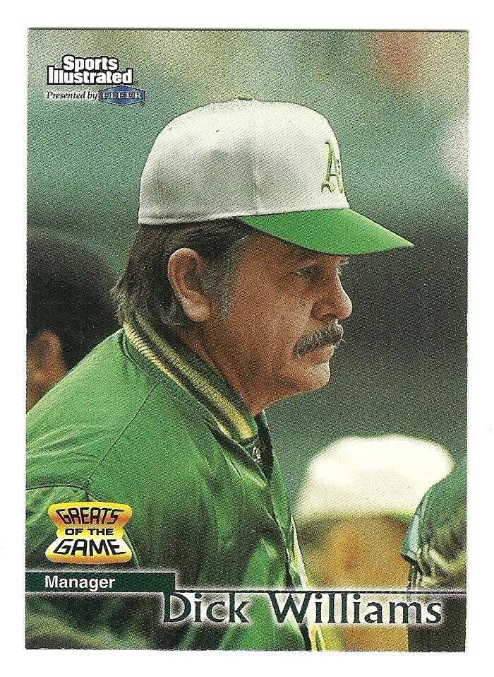 1999 Fleer Greats of the Game Dick Williams Oakland Athletics #89 - Image 1 of 1