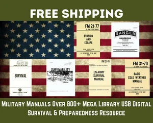 Military Manuals Prepper 800+ Mega Library USB Digital Survival - Free Shipping - Picture 1 of 7