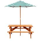 Children's Picnic Table With Umbrella Cedar Lumber Resistant To Rot Decay Insect