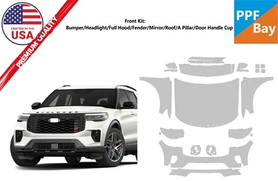 Película de protección de pintura frontal PreCutKit PPF para Ford Explorer ST/ST-Line 2025 Foto 1 de 4