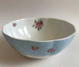 Vintage Royal Albert Baking Bliss Bowl Blue Country Roses ~ 8” Mixing /Serving, - Picture 1 of 7