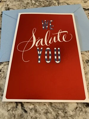 Veteran’s Day We Salute You Freedom Honor 5.5”x8” Hallmark Greeting Card - Image 1 of 4