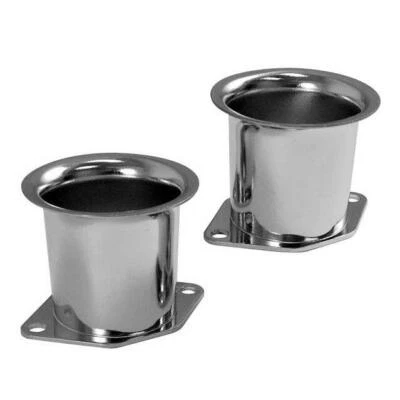 Empi 43-6050 Cromo 2-1/4" Alto Velocity Stacks Weber IDF, HPMX, Dellorto, Par Foto 1 de 4
