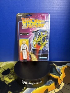 SUPER7 Back to the Future Doc Brown With Einstein ReAction Figure with AUTO - Picture 1 of 3