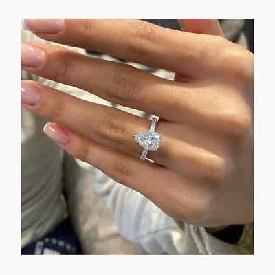 Pear Cut 1.50CT IGI Certified Lab Grown Diamond Women's Ring 950 Platinum - Image 1 of 4