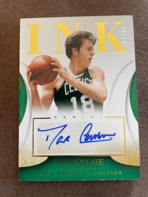 2013 2014 DAVE COWENS BOSTON CELTICS IMMACULATE #52 AUTOGRAPH SIGNED /60 - Image 1 of 2