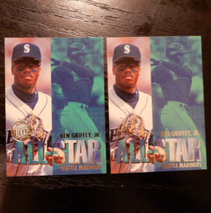 Ken Griffey Jr Mariners 1995 Fleer Ultra All Star Base + Gold Medallion Parallel