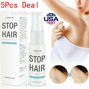 NEW 100% Natural Permanent Hair Removal Spray Stop Hair Growth Inhibitor Remover - Picture 1 of 16