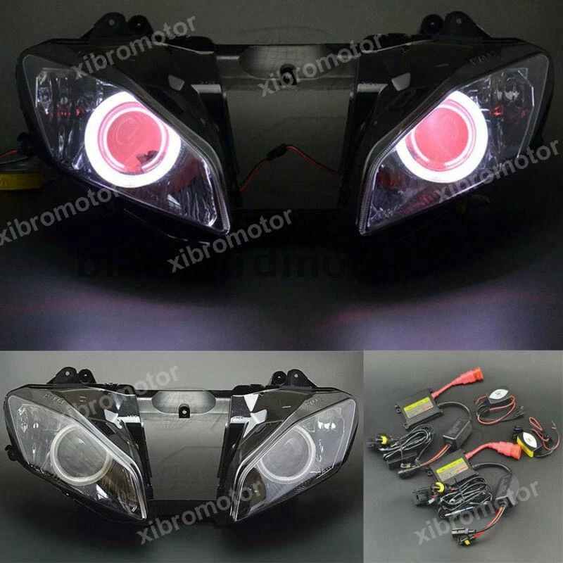Devil Angel Eye Headlight Assembly Projector Lamp For Yamaha YZF R6 08-15 09 10 - Image 1 of 4