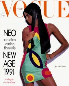 Yasmeen Ghauri LINDA EVANGELISTA Tatjana Patitz VOGUE Magazine Italia 1991 VTG - Picture 1 of 9