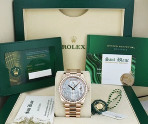 ROLEX 18kt Rose Gold Day Date 40 President MOP Diamond w/ CARD 228345 SANT BLANC - Picture 1 of 7