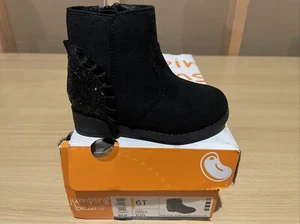 Jumping Beans Luella Toddler Girls ankle Boots Black Size 6T - Picture 1 of 5