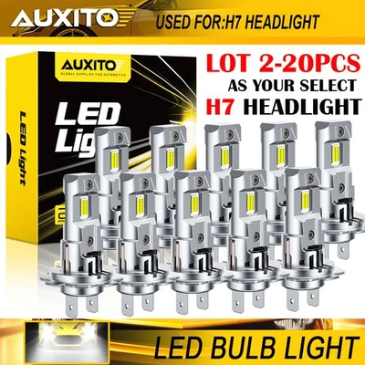 2-20X AUXITO H7 LED Headlight Bulbs High Low Bright White CANBUS ERROR FREE M6SA - Image 1 of 4
