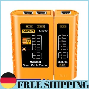 Testeur de câble réseau M469D RJ45 RJ11 détecteur de ligne téléphonique (jaune) - Photo 1/10