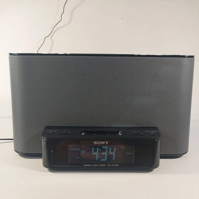 Sony Dream Machine ICF-CS10iP AM FM Alarm Clock Stereo Radio iPod iPhone Dock - Image 1 of 4