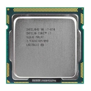 INTEL CORE I7-870 PROCESSOR 2.93GHZ/8M/2.5GT/s(SLBJG)LGA 1156 Socket H CPU - Picture 1 of 1
