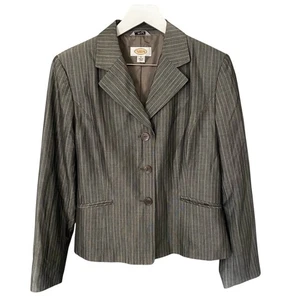 Talbots Damen aus italienischem Stoff Wollmischung Nadelstreifen Blazer Größe 10 - Bild 1 von 12