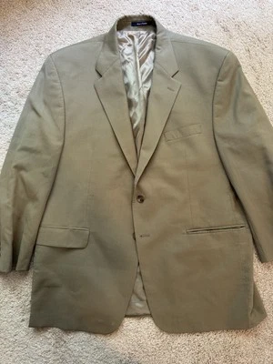 Chaqueta Abrigo Deportivo Lauren Ralph Lauren Verde Sólido/Beige Lana Cachemira 46R Foto 1 de 4