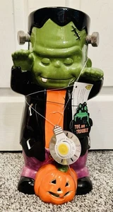 Toil And Trouble Frankenstein 14" beleuchtete Keramik Halloween Dekoration Figur - Bild 1 von 8