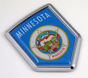 Minnesota USA State Flag Car Chrome Emblem Decal Sticker car bike laptop boat - Bild 1 von 2