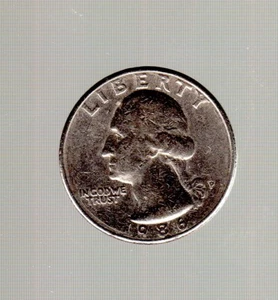 U.S. COIN, 1986P Washington Quarter CIRCULATED COND. - Picture 1 of 2
