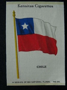 No.35 CHILE National Flags by Kensitas Silks / J Wix & Sons Ltd 1934 - Picture 1 of 1