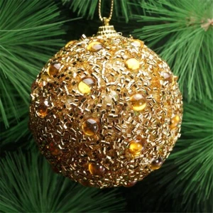 Christmas Rhinestone Glitter Baubles Ball Xmas Tree Ornament Decoration 8CM - Bild 1 von 14