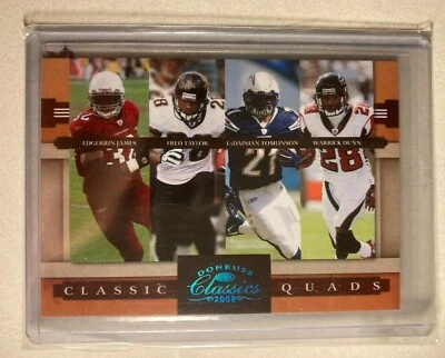 Tomlinson/Edgerrin James #/25 Classic Quads Platinum 2008 Taylor LaDainian SP LT - Image 1 of 3