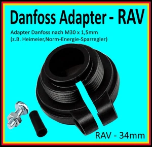 5 x Adapter RAV 34mm Danfoss Heizung Ventil Antrieb Heizkörper Fritz DECT 301 - Bild 1 von 6