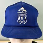 Georgia-Pacific 1992 Olympic Sponsor Vintage Trucker Hat Snapback Blue Mesh